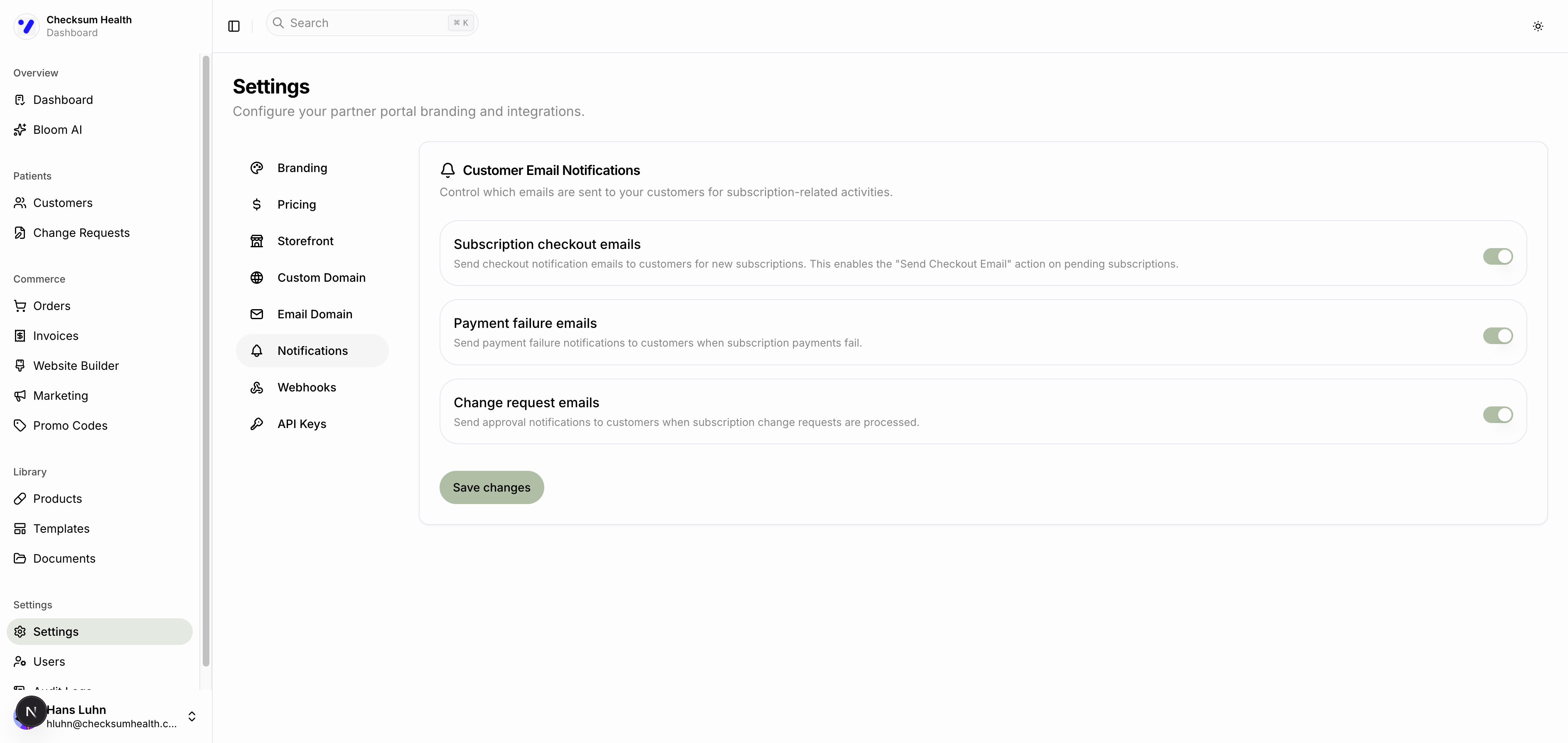 Notification Settings